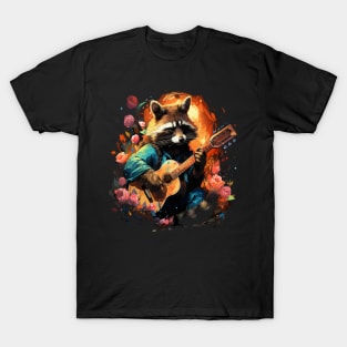 Raccoon Playing Guitar T-Shirt